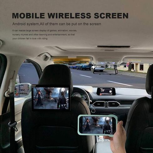 10.1 inch 4G+32G One Android Headrest Video Players with WiFi 5GHz,Sync Screen Tablets Phone Mirror Car Back Seat TV Monitors, IPS Touch Screen Play Movies in Saudi Arabia