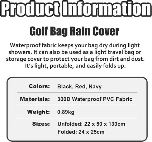 Golf Club Bag Rain Cover Bag Dustproof Waterproof Foldable | Golf Club Dirt Cover Bag |Golf dust Cover Bag in Saudi Arabia