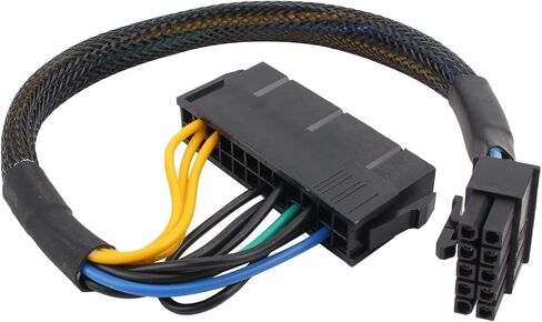 11.8 بوصة (30 سم) 24 دبوس إلى 10 دبوس ATX PSU محول التيار الكهربائي الرئيسي كابل مضفر الأكمام in Saudi Arabia