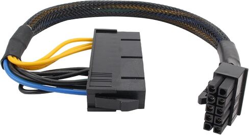 11.8 بوصة (30 سم) 24 دبوس إلى 10 دبوس ATX PSU محول التيار الكهربائي الرئيسي كابل مضفر الأكمام in Saudi Arabia