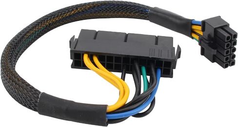 11.8 بوصة (30 سم) 24 دبوس إلى 10 دبوس ATX PSU محول التيار الكهربائي الرئيسي كابل مضفر الأكمام in Saudi Arabia