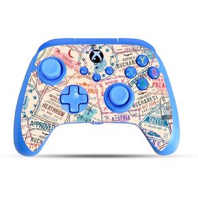 Carbon Fiber Gaming Skin Compatible with PowerA Xbox Series X|S Enhanced Wired Controller - Ive Been Everywhere - Premium 3M Vinyl Protective Wrap Decal Cover | Crafted in The USA by MightySkins