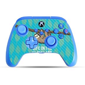 Carbon Fiber Gaming Skin Compatible with PowerA Xbox Series X|S Enhanced Wired Controller - Slow Sloth - Premium 3M Vinyl Protective Wrap Decal Cover | Crafted in The USA by MightySkins