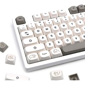 Keycaps,126 Key PBT Keycaps, MA Height Cross Shaft keycaps, Suitable for 61/64/68/84/87/98/104 Key Mechanical Keyboards (Only Sell Keycaps) (Purple)