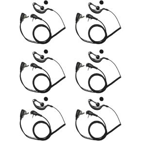 G Shape Earpiece Headset with PTT Mic Compatible with Yaesu Vertex Standard VX-261 VX-231 VX210 VX-351 VX-417 VX140 VX150 VX160 VX180 VX210 Walkie Talkie Two Way Radio 12Pack