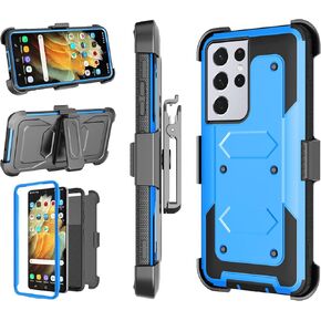 Njjex Rugged Case for Samsung Galaxy S21 Ultra, for Galaxy S21 Ultra Case, [Nbeck] Heavy Duty Locking Swivel Holster Belt Clip Full Body Hard Shell Cover & Kickstand for Samsung S21 Ultra [Black]