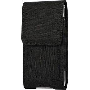 Nylon Extra Large Cell Phone Pouch Belt Clip Holster Case Holder for Samsung Galaxy Note 20 Ultra S21 Ultra S20 Ultra A72, LG Velvet V60 ThinQ Stylo 6 K51, Moto G Power Stylus Play 2021,G9 Plus,One 5G