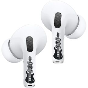 RockMax for AirPods Pro Skin, Black Decal Stickers for Ear Buds, Rock On DIY Tattoos for AirPods Pro 2nd Generation, Long-Lasting, Easy to Apply, Present for Women and Men