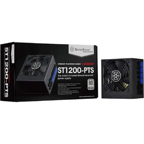 SilverStone Technology 1200 Watt Fully Modular 80 Plus Platinum Power Supply in Ultra Compact 140MM in Depth ST1200-PTS