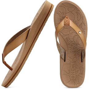 ONCAI Women's Flip Flops Arch Support Yoga Mat Summer Beach Woman Thong Sandals with Orthotic Rubber Soles(US Size 6-11)