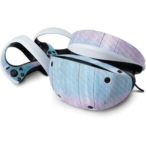 MightySkins Carbon Fiber Skin Compatible with Sony Playstation VR2 - Wood Pastel | Protective, Durable Textured Carbon Fiber Finish | Easy to Apply & Change Styles | Made in The USA