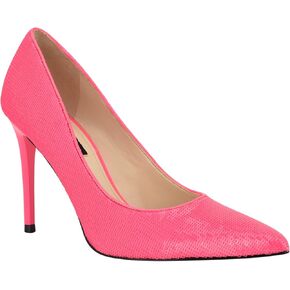 Nine West Women's Fresh Pump, Pink Sequin 661, 11