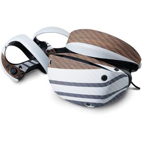 MightySkins Carbon Fiber Skin Compatible with Sony Playstation VR2 - Wood Formal | Protective, Durable Textured Carbon Fiber Finish | Easy to Apply & Change Styles | Made in The USA