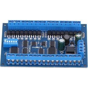 16 Input 16 Output Expansion Board RS485 16 Channel Remote Control Switch Module PLC IO Module DC 6.5‑30V for Smart Home(with Shell)