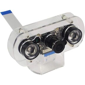 DEVMO Raspberry Pi 4B Night Vision Camera Module 5MP OV5647 Adjustable-Focus Webcam Video 1080p Compatible with Raspberry Pi 2/3 / 3 B / 3 B+ /4 /Zero&W Model B Model B+ with Case
