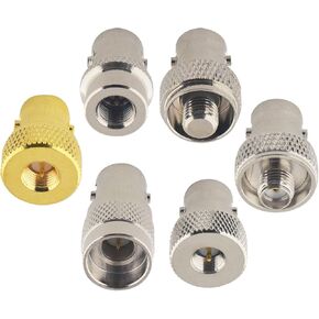 BNC to SMA Coax Adapter Kits 6 Type Coax Connector BNC Female to SMA Male Female Convert Coaxial Radio Antenna Adapter for Two Way Radio BaoFeng UV-5R FD-880 Radio Walkie Talkie GD-77 Radio UV-380 HT