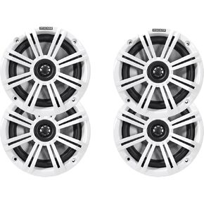 Kicker White Marine 6.5" 4 Ohm Coaxial Speakers Bundle (Bulk Packaging) - 4 Speakers