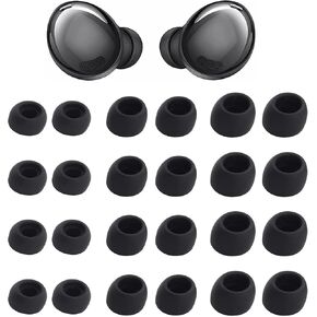 Eartips Compatible with Galaxy Buds Pro SM-R190 Earbuds, 12 Pairs S/M/L Sizes Soft Silicone Tips Replacement Earbuds Tips, Compatible with Galaxy Buds Pro Earbuds SM R190 12 Pairs Black