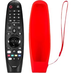 جهاز التحكم عن بعد AKB75855501 لاستبدال تلفزيون LG Magic MR20GA OLED55CXPUA لـ UN85 UN81 UN80 UN74 UN73 UN71 مع النقطة والنقر والتمرير والتحكم الصوتي (جهاز تحكم واحد مع حافظة حمراء)