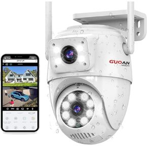 Security Camera Wireless Outdoor, Outside Camera with 3M Cord for Home, 24/7 Recording, AI Human Tracking, Full Color Night, IP66 Waterproof, 2-Way Talk,SD/Cloud Storage in Kuwait