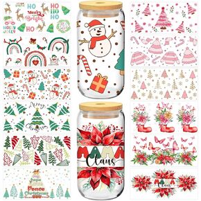 UV DTF Graduation Cup Wrap Transfer Sticker for Glass, 10 Sheets Waterproof Graduation Season Theme Stickers for 16OZ Libbey Glasses, DIY Crafts for Classmates Friends