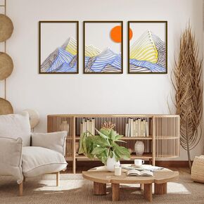RUFHVTY 4 Pcs Metal Abstract Wall Art, Black Single Line Home Decor, Minimalist 3D Textured Sculptures Artwork for Living Room Bedroom Bathroom Office Study(Black 11"x16")