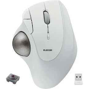ELECOM Ergonomic Comfort Design Trackball IST Wireless 2.4GHz Connection, Smooth Tracking with Ruby Ball Bearing, 36mm Ball, Thumb Control, Compatible for Windows, PC, and Mac Black (M-IT10DRBK) in Saudi Arabia
