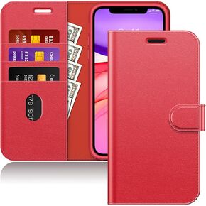 JETech Wallet Case for iPhone 11 6.1-Inch, Shockproof PU Leather Magnetic Flip Cover with Card Holder and Stand Feature (Black)