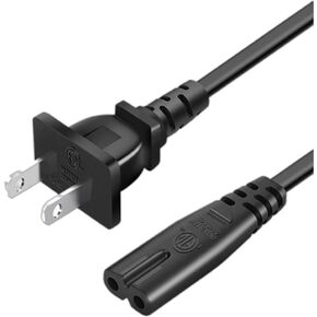 AC Power Cord Compatible for Xbox One S, Xbox Series X, Sony PlayStation 3 4 5 PS4 PS5 PS3, for Samsung TCL Roku Apple Toshiba Insignia LED LCD Smart TV,HP Canon Printer, 2 Prong Power Cable 5Ft