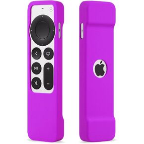 Remote Case Compatible with Apple TV 4K Remote 2021 2022 - HJYuan Shock Proof Silicone Remote Cover Case for Apple TV 4K Siri / 2021 2022 HD Siri Remote Controller (2nd Gen/3rd Gen) - Black
