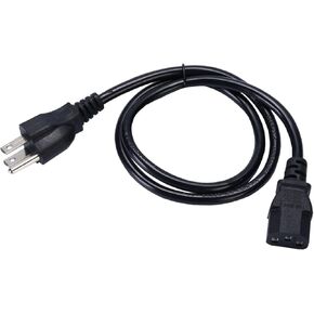 AC Power Cord, T5 T8 Power Extension Cord, 3 Plug AC Cable, 3 Prong AC Power Cord Cable for t8/t5 Integrated led Tube Light, T5 Grow Light Power Cord, 3 Pin Black 1.5M/5Ft