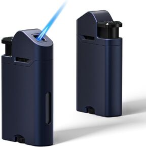 ولاعة شعلة RONXS، عبوتان من ولاعة لهب البيوتان النفاثة القابلة للتعديل، ولاعات صغيرة قابلة لإعادة الملء مقاومة للرياح، فكرة هدية رائعة للرجال والنساء (غاز البوتان غير متضمن) (رمادي) in Kuwait