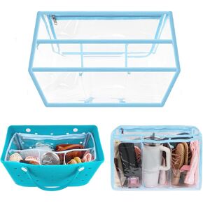 Yesongreat Waterproof Clear Bag Insert for Bogg Bag X Large, Beach Storage Bag Organizer Accessories Suitable for Bogg Bag, Organizing Your Bog Tote Bag and Divide Space (White)