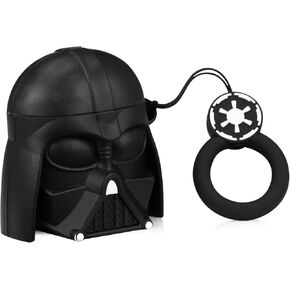 Mulafnxal for Airpod 1&2 Case, Cute Cartoon Unique Silicone Air pods Cover, 3D Funny Fashion Fun Cool Keychain Design Stylish Hero Kits Soft Skin Cases Girls Teens Kids for Airpods (Black Man Chain)