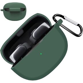 Miimall Bose Ultra Open Earbuds Silicone Case Cover,Soft Silicone Dust-Proof & Front LED Visible Protective Case for Bose Ultra Open Wireless Earbuds with Keychain (Dark Blue)