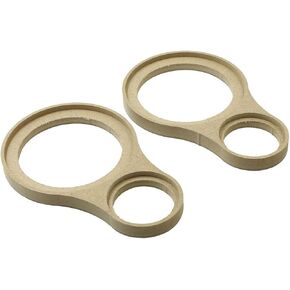 Unifizz 2pcs Car Speaker Spacer Stereo Mount Adapter Ring Bracket Wooden 3.1inch 2.1inch ID
