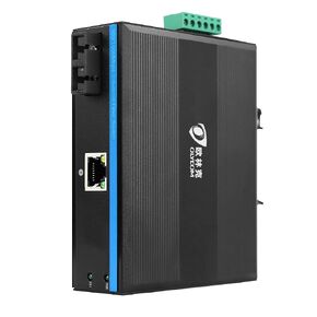 Industrial Grade Fast Ethernet Media Converter SC Fiber 20km, DIN-Rail Mounting Hardened Switch,High Temperature -40°～ 75°C (-40°～ 167°F)