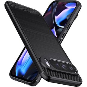 مصمم خصيصًا لجراب Google Pixel 9 Pro XL، جراب هاتف مرن من مادة TPU [ملمس مصقول] [مضاد للانزلاق] جراب هاتف ممتص للصدمات للحماية العسكرية، غطاء نحيف لهاتف Pixel 9 Pro XL، أسود