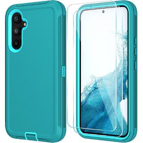 Qinmay for Samsung Galaxy A54 5G Phone Case, 3-Layer Cover, WineRedPink in Saudi Arabia