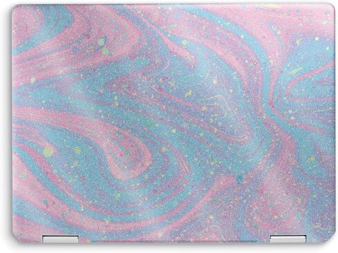 MightySkins Glossy Glitter Skin Compatible with HP Spectre x360 14" (2022) Full Wrap Kit - Cotton Candy Swirl | Protective, Durable High-Gloss Glitter Finish | Easy to Apply | Made in The USA in Saudi Arabia