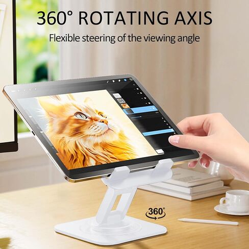Tablet Stand for iPad,Adjustable Tablet Stand for Desk,Portable Monitor Stand Compatible with 4" - 15.6" Tablet iPad Such as iPad Pro 11, 10.2, 13, Air/Mini(Black) in Saudi Arabia