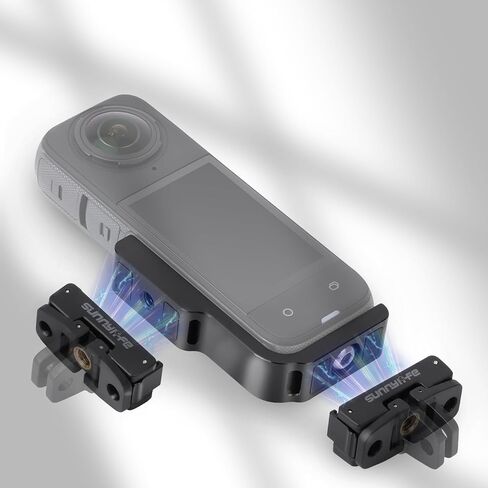 حامل عمل أفقي/رأسي لـ Insta360 X4، حامل سريع الفك من سبائك الألومنيوم المغناطيسي، حامل سهل التركيب بشقين وحامل محول خيط 1/4 لملحقات كاميرا Insta360 X4 in Kuwait