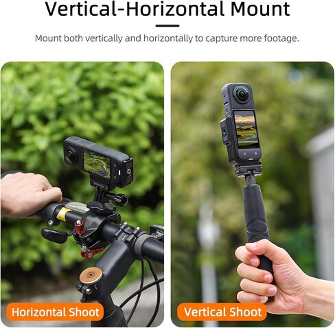 حامل عمل أفقي/رأسي لـ Insta360 X4، حامل سريع الفك من سبائك الألومنيوم المغناطيسي، حامل سهل التركيب بشقين وحامل محول خيط 1/4 لملحقات كاميرا Insta360 X4 in Kuwait