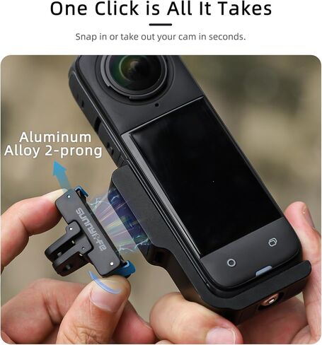 حامل عمل أفقي/رأسي لـ Insta360 X4، حامل سريع الفك من سبائك الألومنيوم المغناطيسي، حامل سهل التركيب بشقين وحامل محول خيط 1/4 لملحقات كاميرا Insta360 X4 in Kuwait