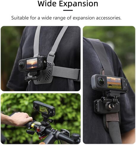 حامل عمل أفقي/رأسي لـ Insta360 X4، حامل سريع الفك من سبائك الألومنيوم المغناطيسي، حامل سهل التركيب بشقين وحامل محول خيط 1/4 لملحقات كاميرا Insta360 X4 in Kuwait