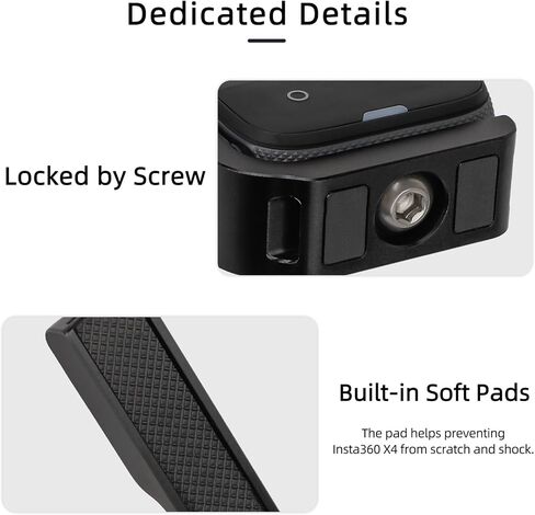 حامل عمل أفقي/رأسي لـ Insta360 X4، حامل سريع الفك من سبائك الألومنيوم المغناطيسي، حامل سهل التركيب بشقين وحامل محول خيط 1/4 لملحقات كاميرا Insta360 X4 in Kuwait