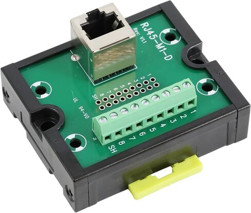 RJ45 8P8C DIN Rail Mount Ethernet Connector Distribution Breakout Board, 1Way RJ45 Vertical Jack Terminal Block Connector in Saudi Arabia