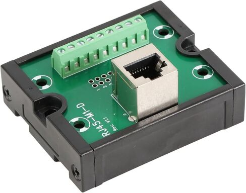 RJ45 8P8C DIN Rail Mount Ethernet Connector Distribution Breakout Board, 1Way RJ45 Vertical Jack Terminal Block Connector in Saudi Arabia