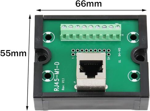 RJ45 8P8C DIN Rail Mount Ethernet Connector Distribution Breakout Board, 1Way RJ45 Vertical Jack Terminal Block Connector in Saudi Arabia