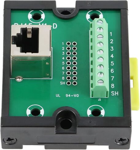 RJ45 8P8C DIN Rail Mount Ethernet Connector Distribution Breakout Board, 1Way RJ45 Vertical Jack Terminal Block Connector in Saudi Arabia